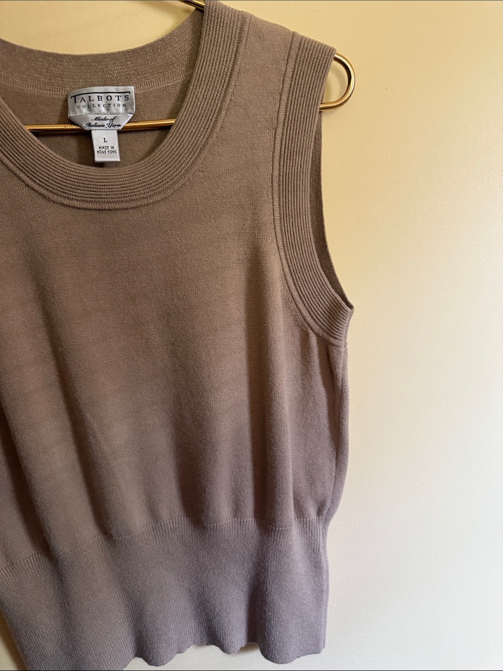 Talbots Tan Tank & Cardigan - Picture 4 of 11